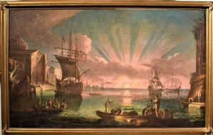 Par de Vistas Marinhas, Paolo Maria Antoniani 1785c. VENDIDO
